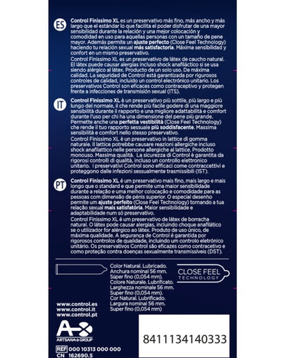 Control – Finissimo XL Condoms 12 Units Control – Finissimo XL Condoms 12 Units