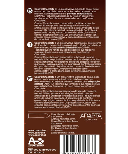 Controle – Adapta Chocolade Condooms 12 Stuks Controle – Adapta Chocolade Condooms 12 Stuks