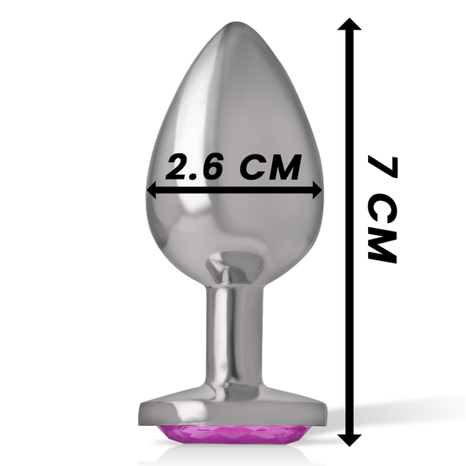 Intense – Aluminum Metal Anal Plug Pink Heart Size S