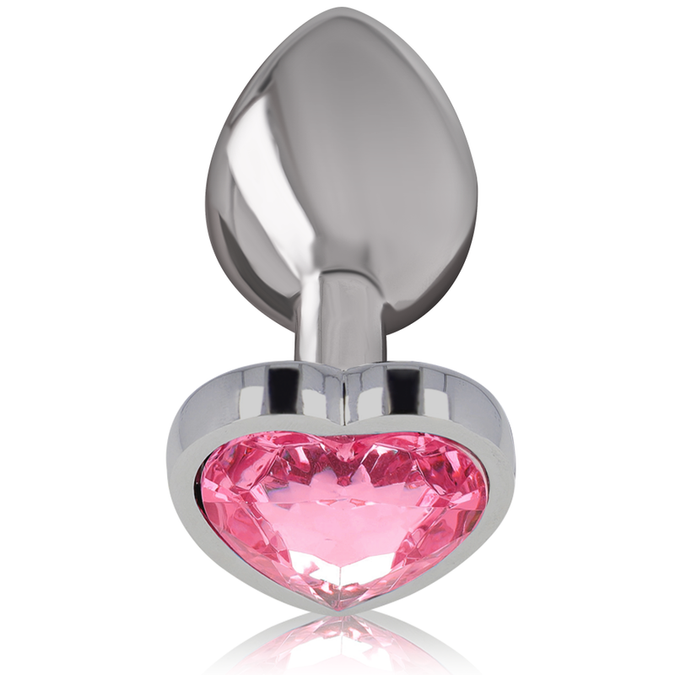 Intense – Aluminum Metal Anal Plug Pink Heart Size S