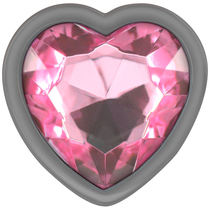 Intense – Aluminum Metal Anal Plug Pink Heart Size S