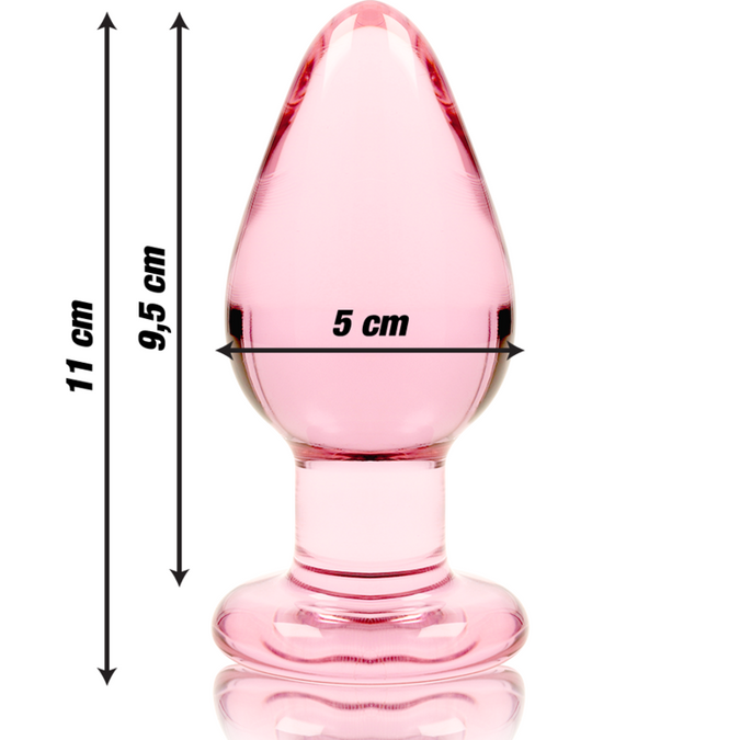 Nebula Serie von Ibiza – Modell 3 Analplug aus Borosilikatglas Pink 11 cm – Ø 3 cm