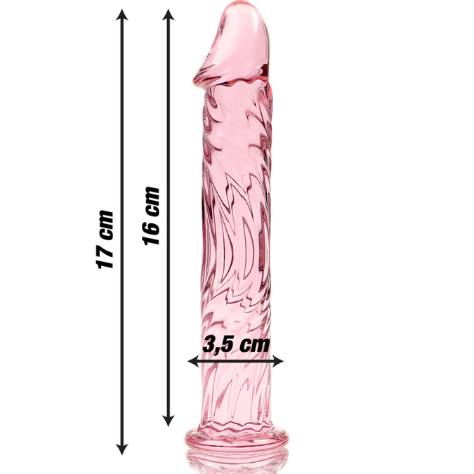 Nebula-serie van Ibiza – Model 12 Dildo van Borosilicaatglas Roze 17 cm – Ø 3,5 cm