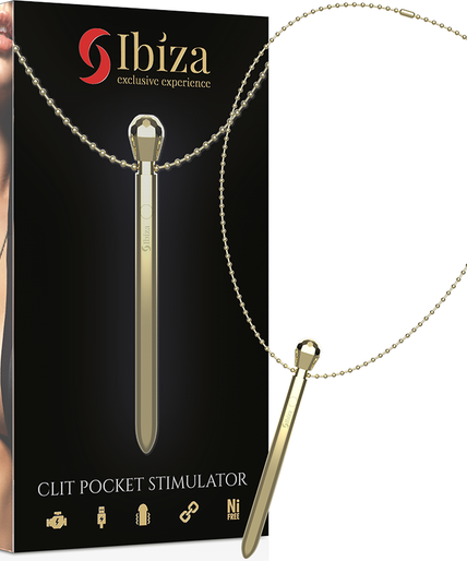 Ibiza – Klitoris Pocket Stimulator Halskette USB-Ladegerät 12 Vibrationsmodi Gold 12,2 X 1,5 Ibiza – Klitoris Pocket Stimulator Halskette USB-Ladegerät 12 Vibrationsmodi Gold 12,2 X 1,5