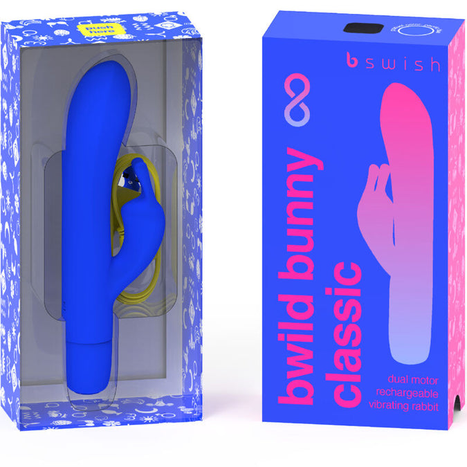 B Swish – Bwild Bunny Infinite Classic Wiederaufladbarer Vibrator Blaues Silikon
