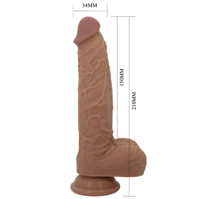 Pretty Love – Jonathan Silicone Dildo 3 Vibrations + 3 Insertion Measurements Remote Control 21 Cm