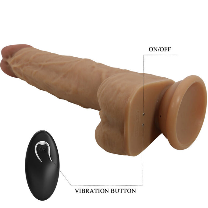 Pretty Love – Jonathan Silicone Dildo 3 Vibrations + 3 Insertion Measurements Remote Control 21 Cm