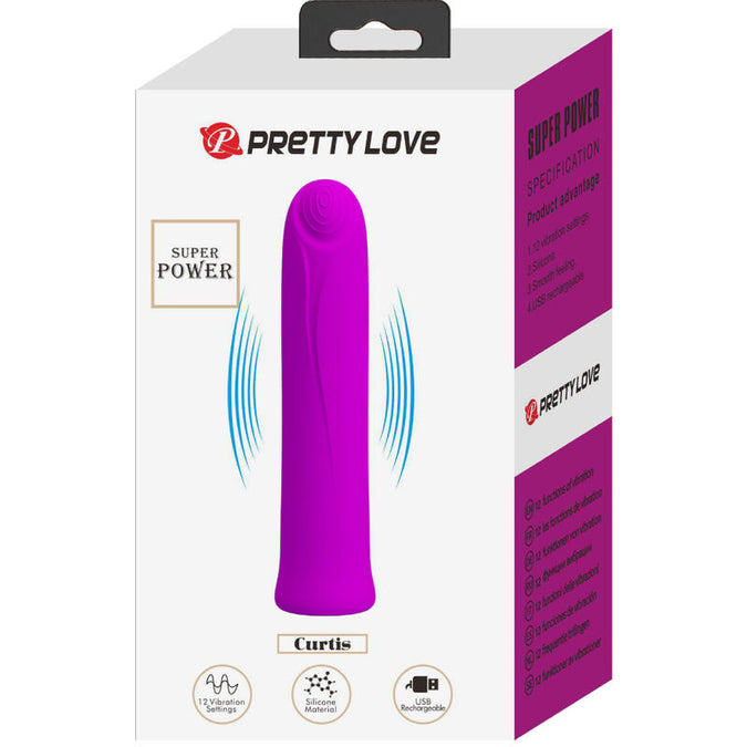Pretty Love – Curtis Mini Super Power Vibrator 12 Vibrationen Violettes Silikon