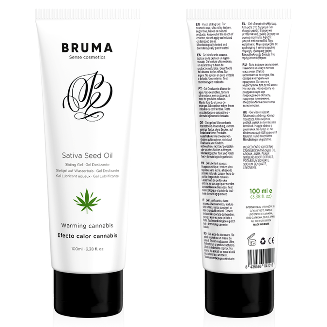 Bruma – Sativa Seed Oil Sliding Gel Warming Cannabis Flavor 100 Ml
