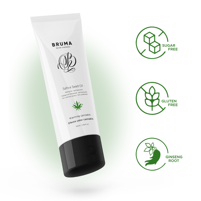 Bruma – Sativa Seed Oil Sliding Gel Warming Cannabis Flavor 100 Ml