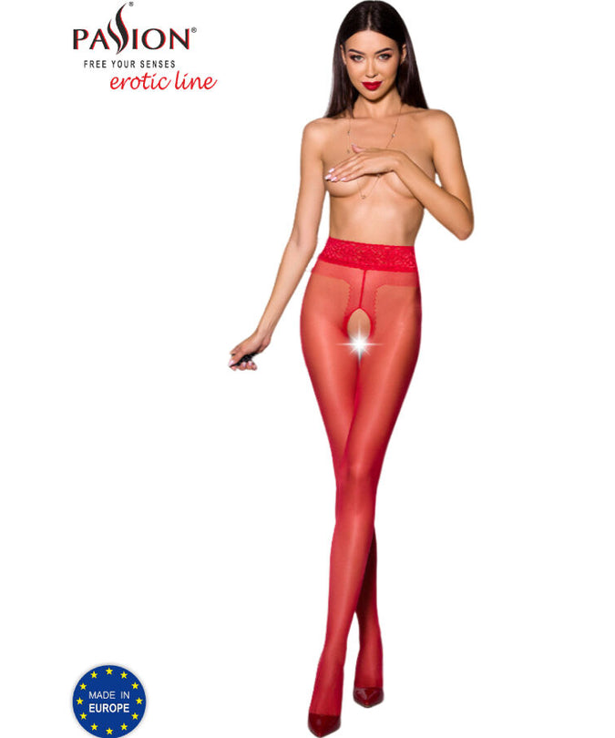 Passie – Tiopen 001 Rode Panty 1/2 20 Denier