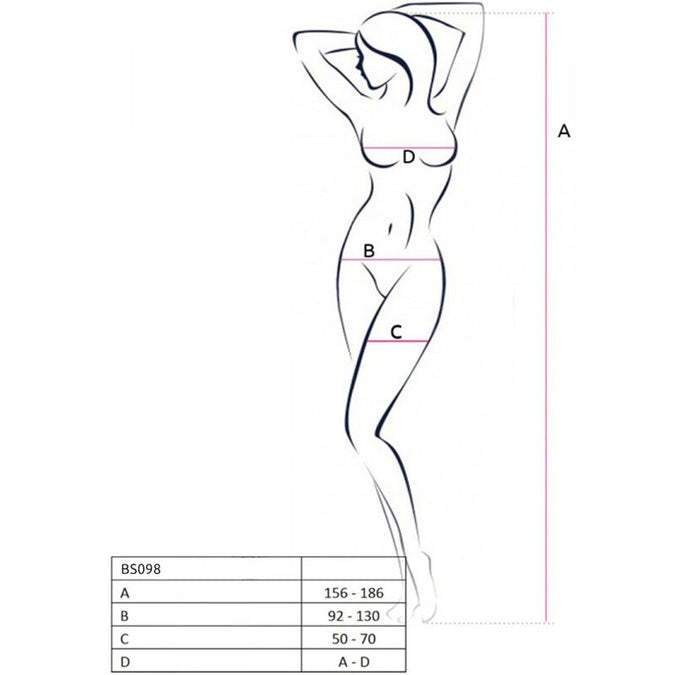 Passion – Bs098 Black Bodystocking One Size