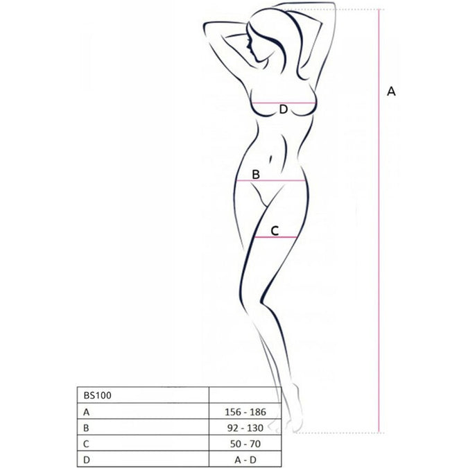 Passie – Bs100 Bodystocking Rood One Size