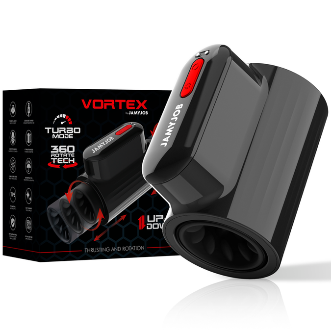 Jamyjob – Vortex Thrusting And 360 Rotate Tech Turbo Mode Masturbator