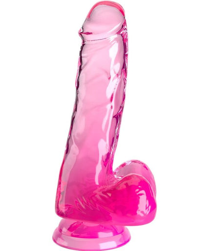Pleasurements – King Cock – Klarer realistischer Penis mit Hoden Pink 13,5 cm Pleasurements – King Cock – Klarer realistischer Penis mit Hoden Pink 13,5 cm