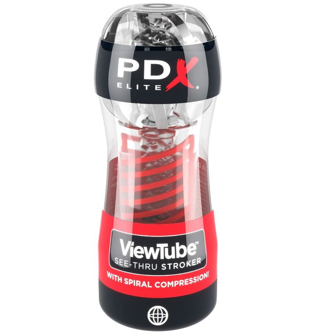 Pdx Elite – Stroker Viewtube 2 Spiraalcompressie Transparant