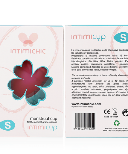 Intimichic – Menstrual Cup Medical Grade Silicone - Size S Intimichic – Menstrual Cup Medical Grade Silicone - Size S