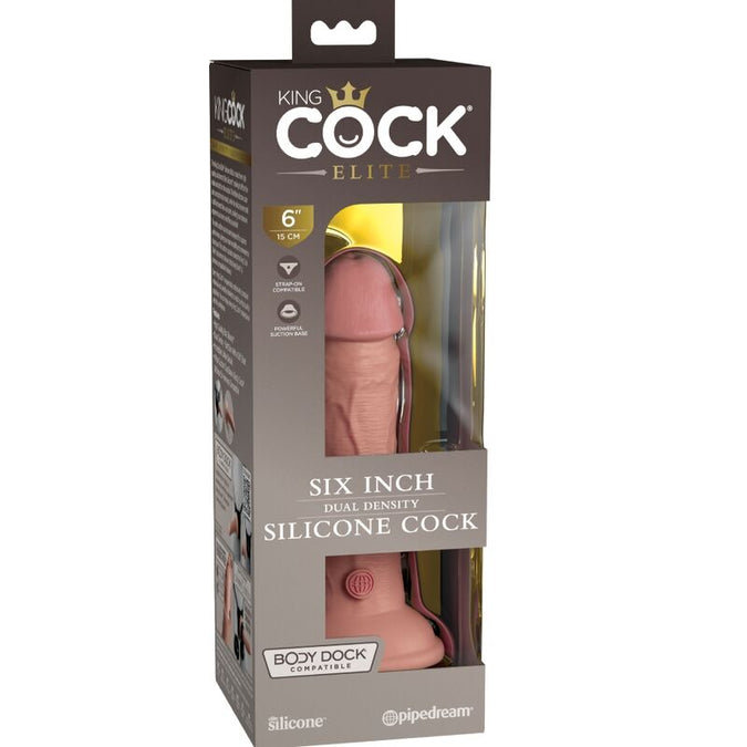 Pleasurements – King Cock Elite – Realistischer Dildo aus doppeldichtem Silikon 15,2 cm