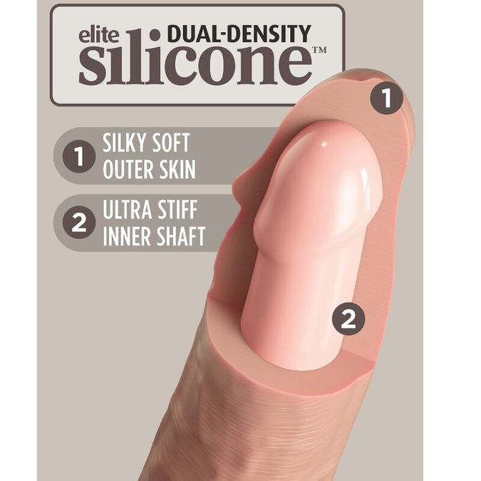 Pleasurements – King Cock Elite – Realistischer Dildo aus doppeldichtem Silikon 15,2 cm