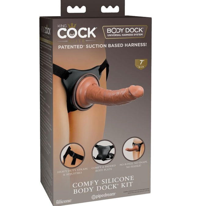King Cock – Elite Comfortabele Verstelbare Harnas met Dildo 17,8 cm