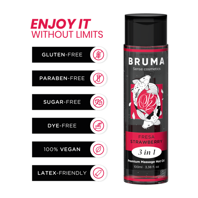 Bruma – Core Massage Hot Oil Strawberry 3 In 1 – 100 Ml