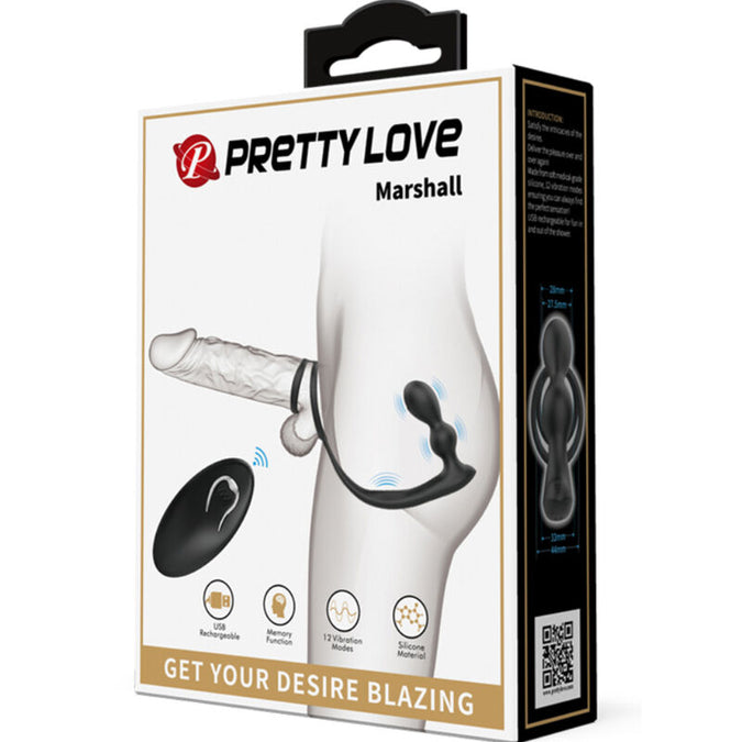 Pretty Love – Marshall Penisring mit vibrierendem Analplug und Fernbedienung