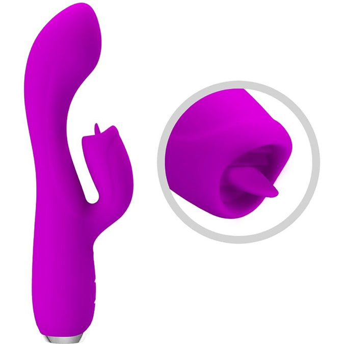 Pretty Love – Gloria wiederaufladbarer Rabbit-Vibrator – wasserdicht, lila
