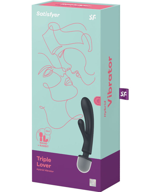 Satisfyer – Triple Lover Rabbit Vibrator Massager Grey