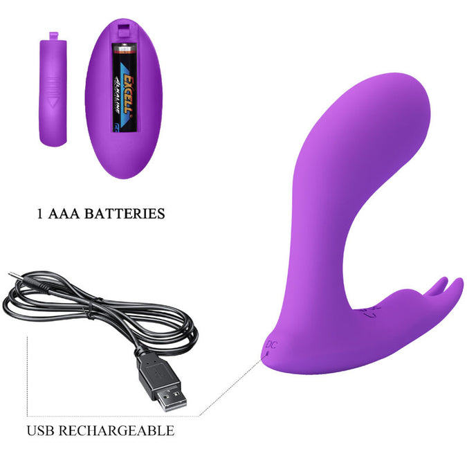 Pretty Love – Idabelle Vibration & Pulsation Fernbedienung Violett