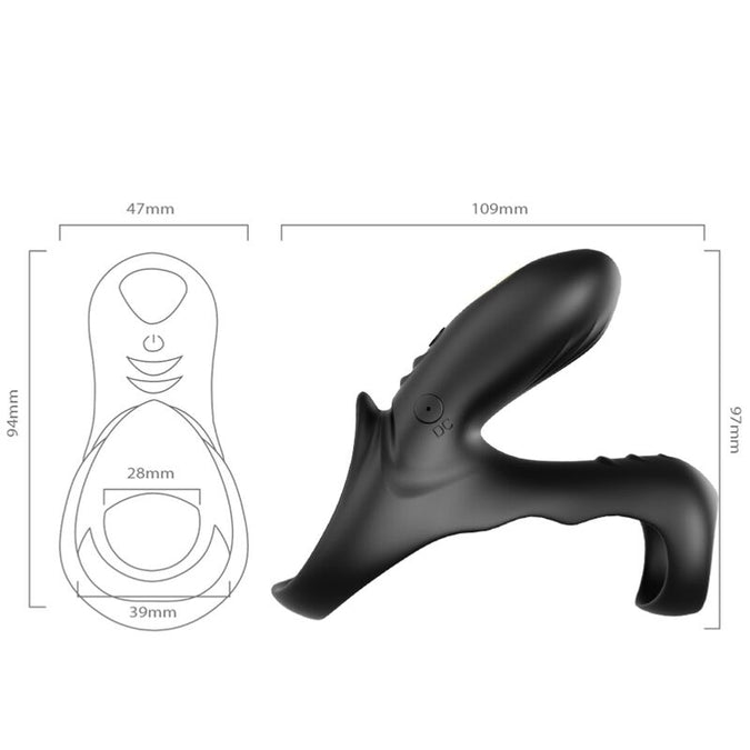 Armony – Ranger Double Vibrator Ring For Couples Black