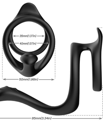 Armony – Tail Doppel Analring Schwarz Armony – Tail Doppel Analring Schwarz