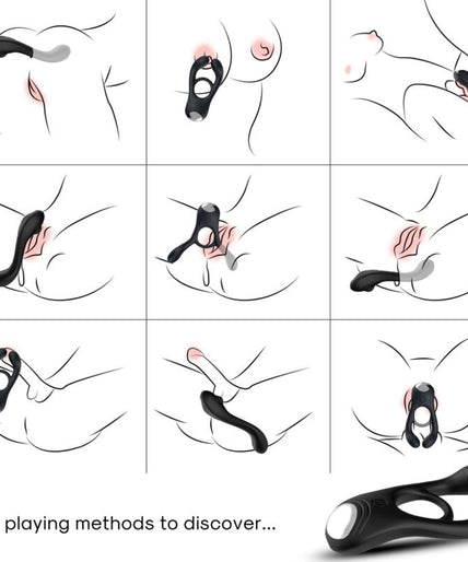 Armony – Veyron Double Vibrator Ring Toy For Couples Black Armony – Veyron Double Vibrator Ring Toy For Couples Black