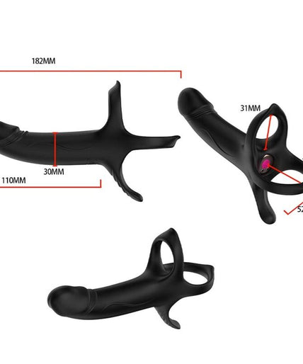 Armony – Dildo With Ring & Vibrator Remote Control Black Armony – Dildo With Ring & Vibrator Remote Control Black