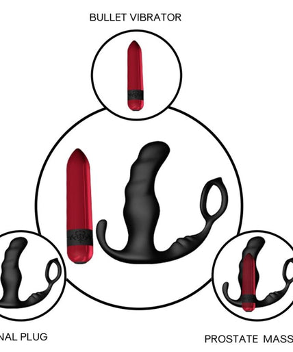 Pleasurements – Armony – Knight Prostata Vibrator Mit Cock Ring & Fernbedienung – Schwarz Pleasurements – Armony – Knight Prostata Vibrator Mit Cock Ring & Fernbedienung – Schwarz