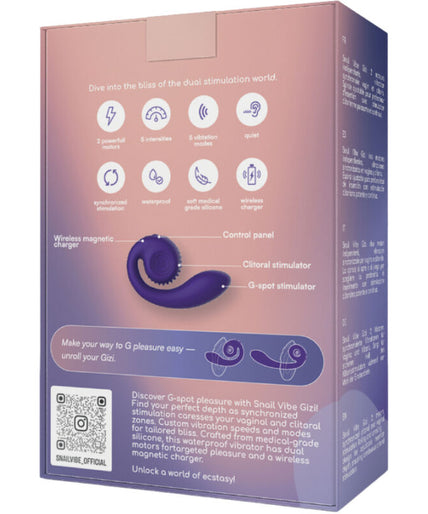 Snail Vibe – Gizi Dual Stimulator Purple Snail Vibe – Gizi Dual Stimulator Purple