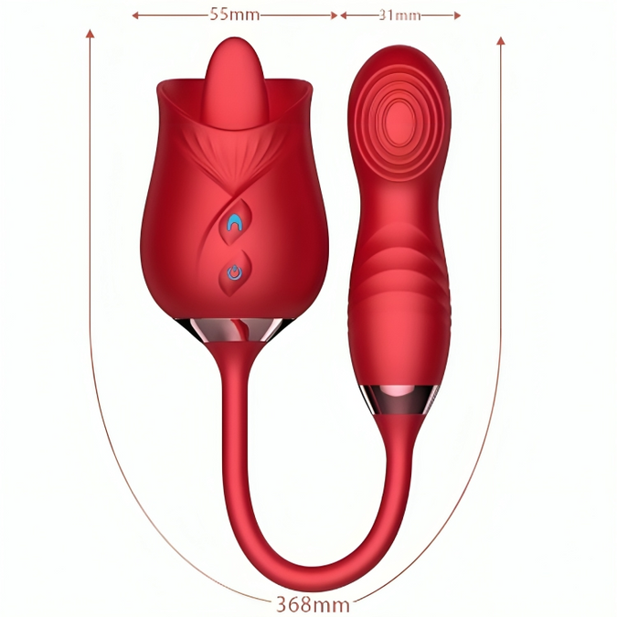 Armony – Vochtblad vibrator & stoten met rode tong