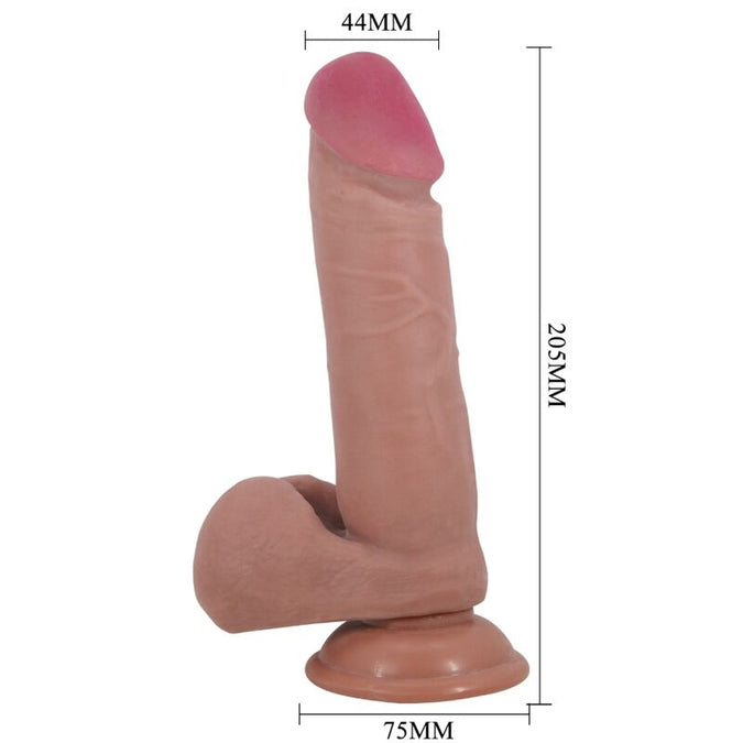 Pleasurements – Pretty Love – Realistischer Dildo aus gleitendem Material, Braun, 20,5 cm