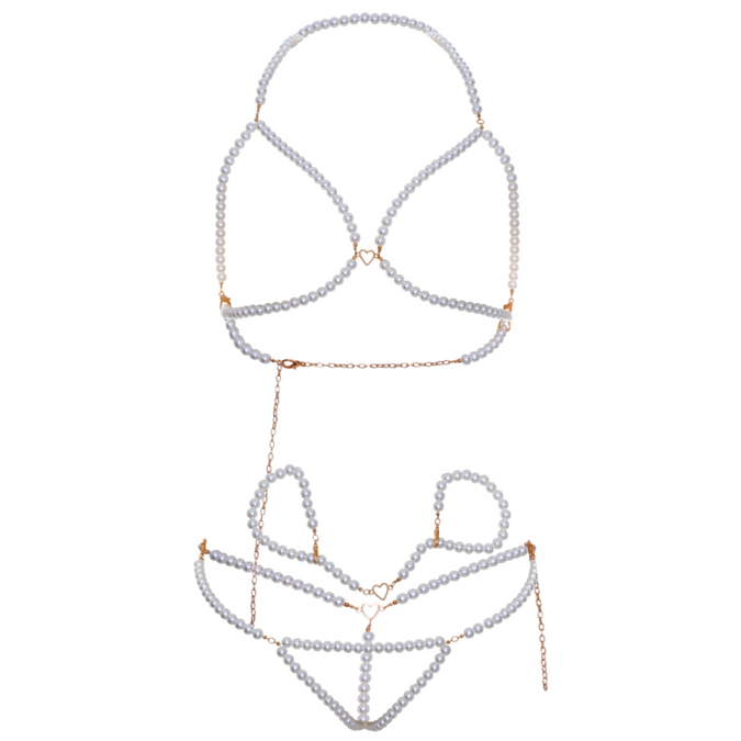 Leg Avenue – BH Handgelenksbänder & Perlen String Set