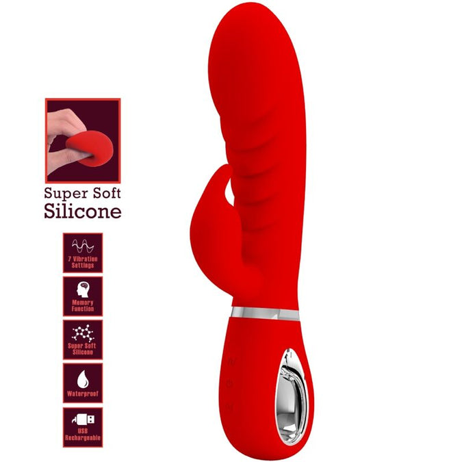 Pretty Love – Prescott Multifunktion G – Spot Vibrator Rot