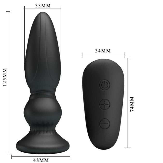 Mr Play – Leistungsstarker Vibrator mit Fernbedienung Analplug Schwarz