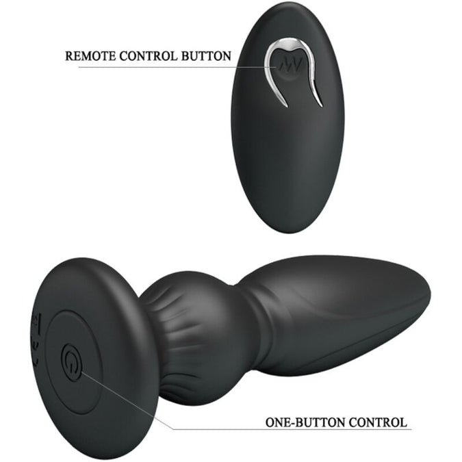 Mr Play – Leistungsstarker Vibrator mit Fernbedienung Analplug Schwarz