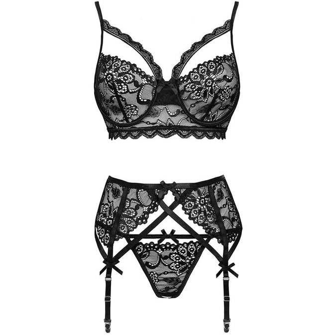 Livco Corsetti Fashion – Moridam Lc 90552 Beha + Jarretelgordel + Slip Zwart L/xl