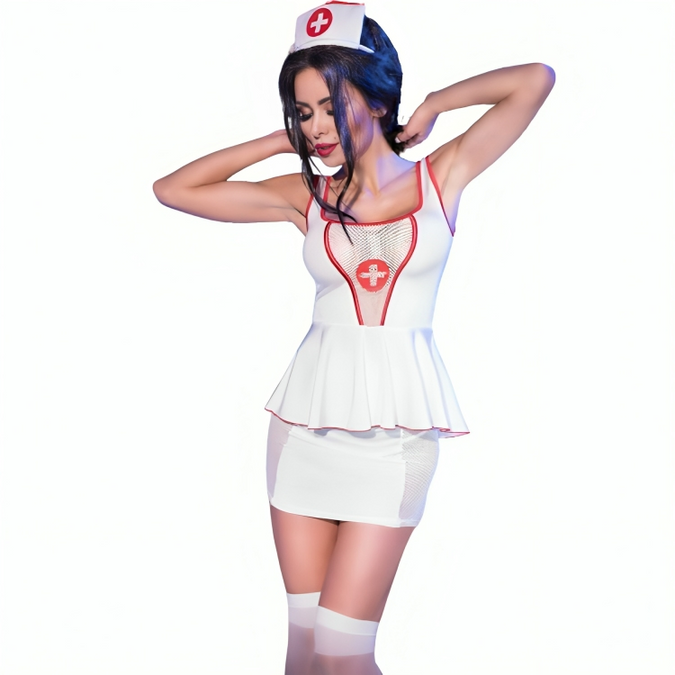 Chilirose – Cr 4160 Kostüm Krankenschwester Top & Rock L/xl