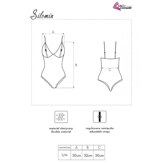 Livco Corsetti Fashion – Silomin Lc 1401 Body + Morgenmantel Schwarz Einheitsgröße