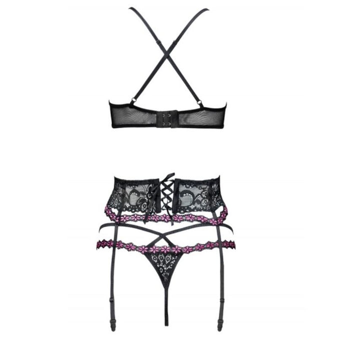 Livco Corsetti Fashion – Snehana Lc 90443 Beha + Jarretelgordel + Slip Zwart L/xl