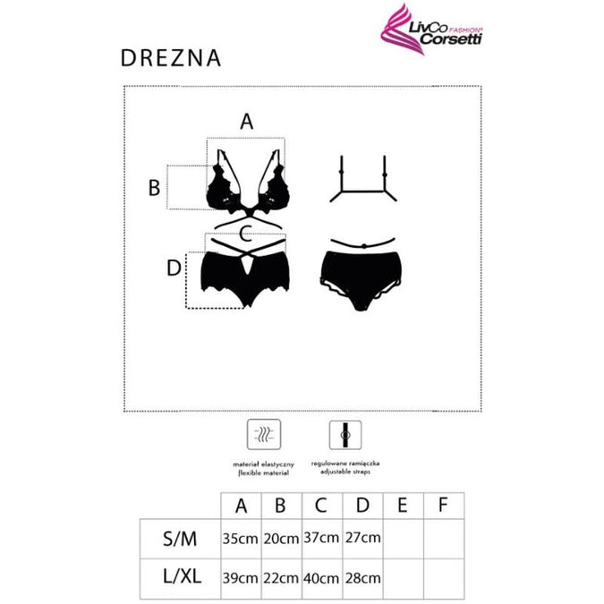 Livco Corsetti Fashion – Drezna Lc 90733 BH + Panty Schwarz L/xl