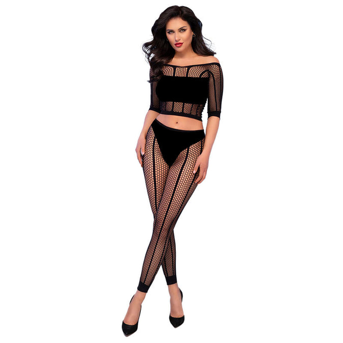 Chilirose – Cr 4647 Top & Leggins Black S/m