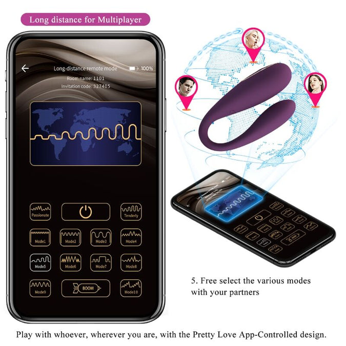 Pretty Love – August Fernbedienung Global Doppeltes Pleasure Vibrator