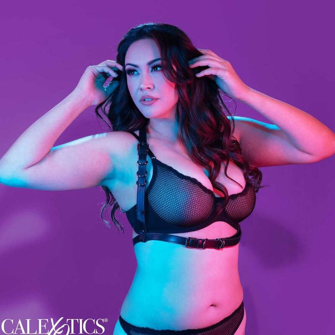 Calexotics – Euphoria Plus Size Halter Bügel Harness Schwarz