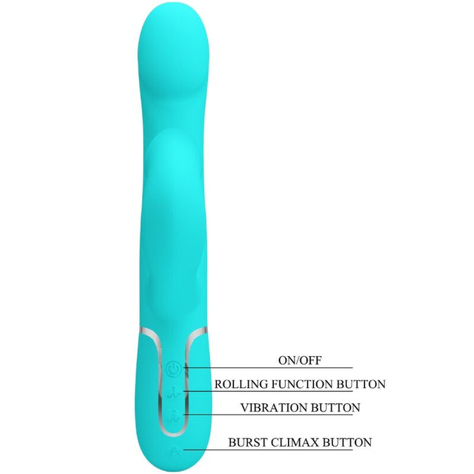 Pretty Love – Rabbit Vibrator Perlen Aqua Grün